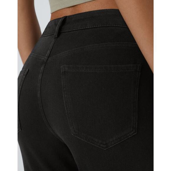 Halara Flex™ Mid Rise Button Pockets Stretchy Knit Casual Bootcut Jeans - Picture 5 of 10